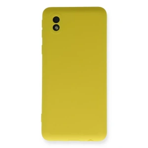 Samsung Galaxy A01 Core Kılıf Nano içi Kadife Silikon - Sarı
