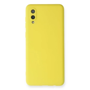 Samsung Galaxy A02 Kılıf Nano içi Kadife Silikon - Sarı