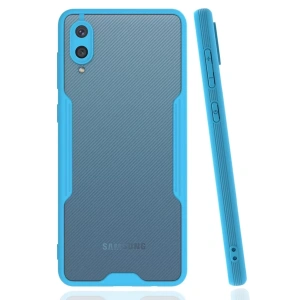 Samsung Galaxy A02 Kılıf Platin Silikon - Mavi