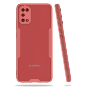Samsung Galaxy A02S Kılıf Platin Silikon - Pembe