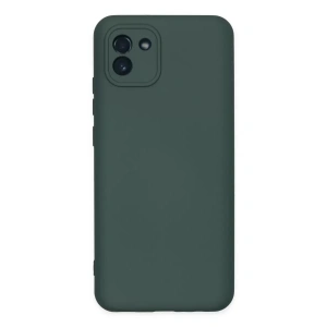 Samsung Galaxy A03 Kılıf Nano içi Kadife Silikon - Koyu Yeşil