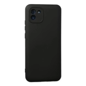 Samsung Galaxy A03 Kılıf Nano içi Kadife Silikon - Siyah