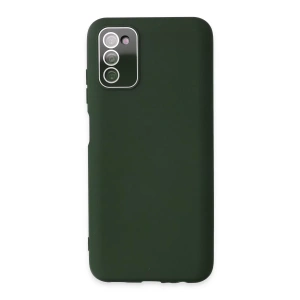 Samsung Galaxy A03S Kılıf Lansman Glass Kapak - Koyu Yeşil