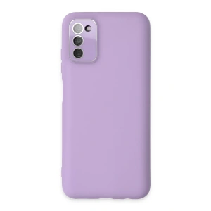 Samsung Galaxy A03S Kılıf Lansman Glass Kapak - Lila