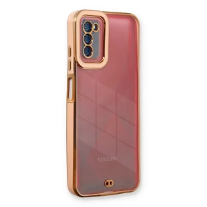 Samsung Galaxy A03S Kılıf Liva Lens Silikon - Rose