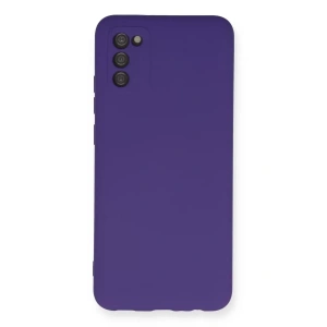 Samsung Galaxy A03S Kılıf Nano içi Kadife Silikon - Mor