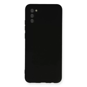 Samsung Galaxy A03S Kılıf Nano içi Kadife Silikon - Siyah