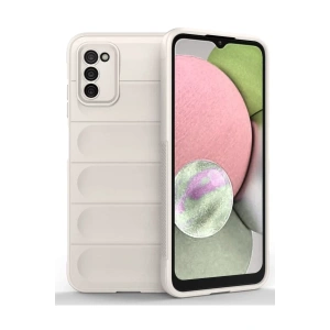Samsung Galaxy A03S Kılıf Optimum Silikon - Krem