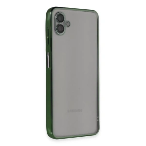 Samsung Galaxy A04 Kılıf Lensli Silikon - Yeşil