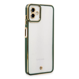 Samsung Galaxy A04 Kılıf Liva Lens Silikon - Yeşil