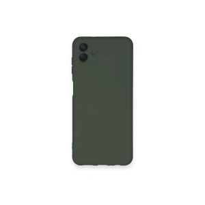 Samsung Galaxy A04 Kılıf Nano içi Kadife Silikon - Koyu Yeşil