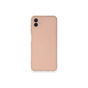 Samsung Galaxy A04 Kılıf Nano içi Kadife Silikon - Pudra