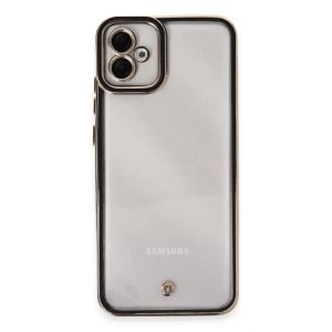 Samsung Galaxy A04E Kılıf Liva Lens Silikon - Siyah