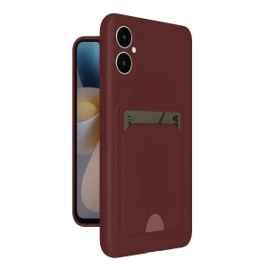 Samsung Galaxy A05 Kelvin Kartvizitli Silikon - Bordo