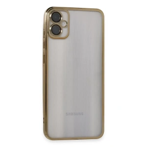 Samsung Galaxy A05 Kılıf Lensli Silikon - Gold