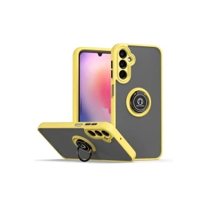Samsung Galaxy A05S Kılıf Montreal Yüzüklü Silikon Kapak - Sarı