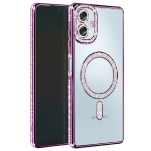 Samsung Galaxy A06 Joke Simli Magneticsafe Kılıf - Derin Mor