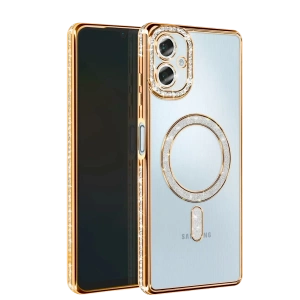Samsung Galaxy A06 Joke Simli Magneticsafe Kılıf - Gold
