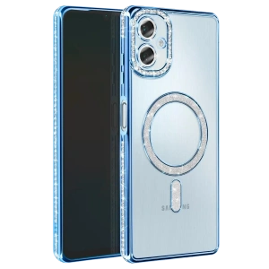 Samsung Galaxy A06 Joke Simli Magneticsafe Kılıf - Mavi