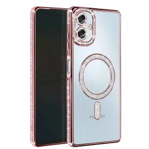 Samsung Galaxy A06 Joke Simli Magneticsafe Kılıf - Pembe
