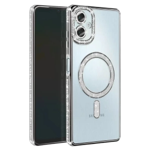 Samsung Galaxy A07 4G Joke Simli Magneticsafe Kılıf - Gümüş