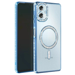 Samsung Galaxy A07 4G Joke Simli Magneticsafe Kılıf - Mavi