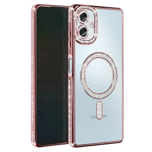 Samsung Galaxy A07 4G Joke Simli Magneticsafe Kılıf - Pembe