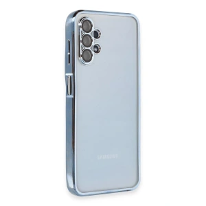 Samsung Galaxy A13 4G Kılıf Lensli Silikon - Açık Mavi