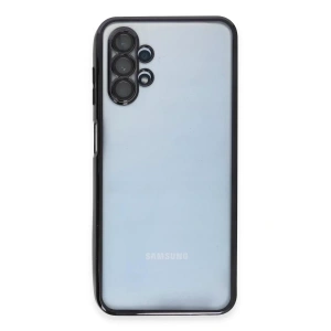 Samsung Galaxy A13 4G Kılıf Lensli Silikon - Siyah