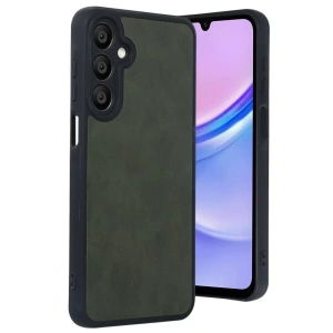 Samsung Galaxy A16 5G Kılıf Aras Deri Kapak - Koyu Yeşil