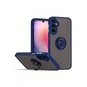 Samsung Galaxy A17 5G Montreal Yüzüklü Silikon Kapak - Lacivert