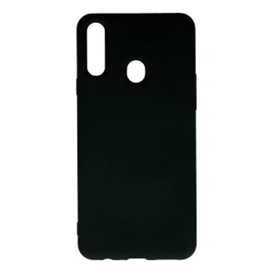 Samsung Galaxy A20S Kılıf Nano içi Kadife Silikon - Siyah