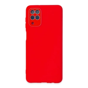 Samsung Galaxy A22 Kılıf Lansman Glass Kapak - Kırmızı