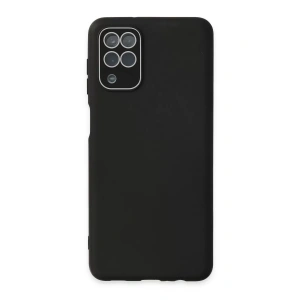 Samsung Galaxy A22 Kılıf Lansman Glass Kapak - Siyah