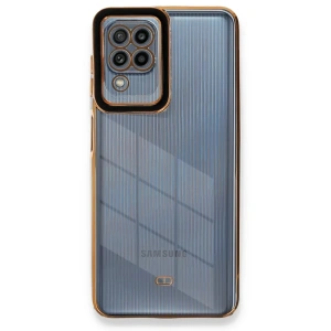 Samsung Galaxy A22 Kılıf Liva Lens Silikon - Siyah