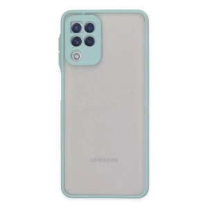 Samsung Galaxy A22 Kılıf Montreal Silikon Kapak - Turkuaz