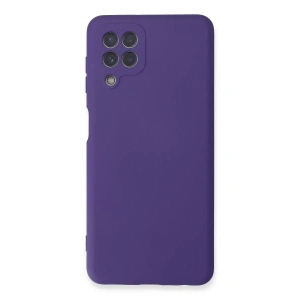 Samsung Galaxy A22 Kılıf Nano içi Kadife Silikon - Mor