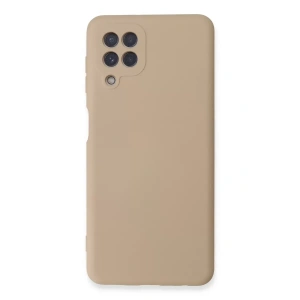 Samsung Galaxy A22 Kılıf Nano içi Kadife Silikon - Pudra
