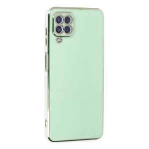 Samsung Galaxy A22 Kılıf Volet Silikon - Açık Yeşil