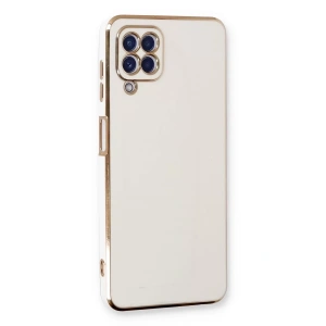 Samsung Galaxy A22 Kılıf Volet Silikon - Beyaz