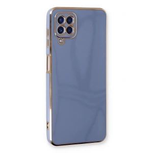Samsung Galaxy A22 Kılıf Volet Silikon - Mavi
