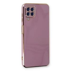 Samsung Galaxy A22 Kılıf Volet Silikon - Mor