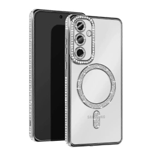 Samsung Galaxy A26 Joke Simli Magneticsafe Kılıf - Gümüş