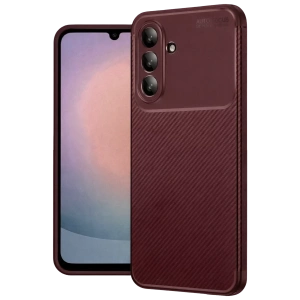 Samsung Galaxy A26 Kılıf Auto Focus Karbon Kapak - Bordo