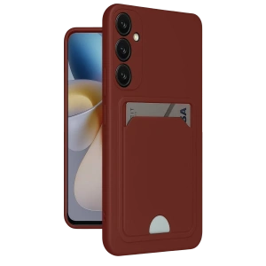 Samsung Galaxy A26 Kılıf Kelvin Kartvizitli Silikon - Bordo