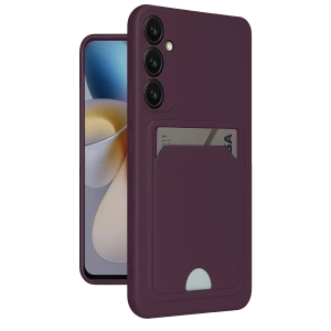 Samsung Galaxy A26 Kılıf Kelvin Kartvizitli Silikon - Derin Mor