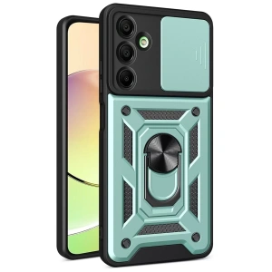 Samsung Galaxy A26 Kılıf Pars Lens Yüzüklü Silikon - Yeşil