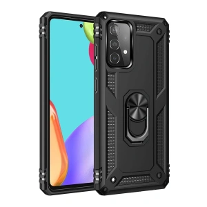 Samsung Galaxy A33 5G Kılıf Sofya Yüzüklü Silikon Kapak - Siyah