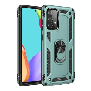 Samsung Galaxy A33 5G Kılıf Sofya Yüzüklü Silikon Kapak - Yeşil