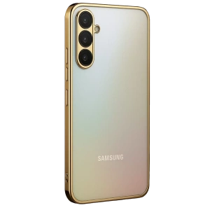 Samsung Galaxy A34 5G Kılıf Lensli Silikon - Gold